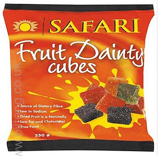 Safari Fruit Dainty cubes 250 gm