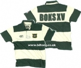 2011 Golfer Polo Bottle Green & Beige Stripe