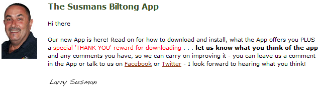 Biltong App