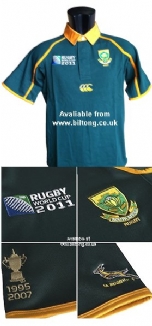 RWC 2011 Clasic Supporters Home S/S S/Africa Rugby Shirt