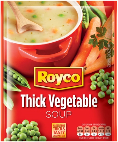  Royco Soup ThickVegetable 50g Sachet Susmans Best Beef 