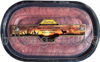 Cheese & Garlic Beef Boerewors per 600g