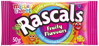 2 for 1 Mister Sweet Rascals Fruity Flavours 50g