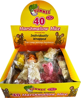 Yummee Marshmallow Mice 5 x Individually Wrapped