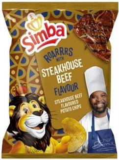 Simba Steakhouse Beef Flavour Chips 120g