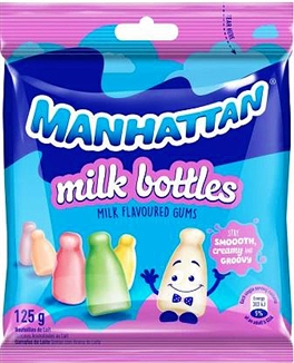 Manhattan Milk Bottles Milk Flavoured Jelly Sweets 125g