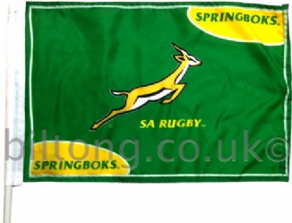 Hand FLAGS ON STICKS Springbok