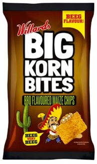 Willards Big Korn Bites BBQ 120g Bag