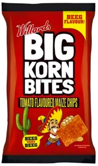 Willards Big Korn Bites Tomato 120g Bag