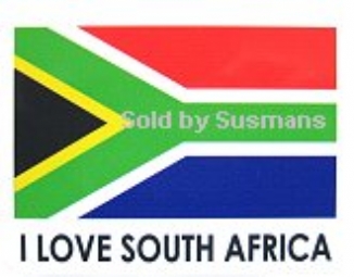 Stickers I Love SA Small 9cm x 6cm